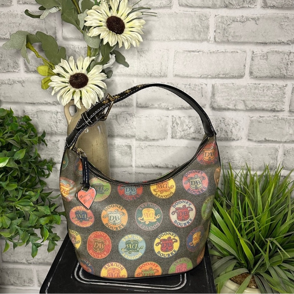 Dooney & Bourke Multicolor Hobo Bag VINTAGE Y2K - Picture 1 of 5